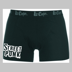 Street Punk čierne trenírky BOXER s tlačeným logom, top kvalita 95%bavlna 5%elastan